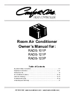 Предварительный просмотр 1 страницы COMFORT-AIRE RADS-101P Owner'S Manual