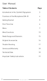 Preview for 2 page of Comfort audio Comfort Digisystem DM10 User Manual