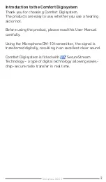 Preview for 3 page of Comfort audio Comfort Digisystem DM10 User Manual