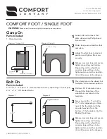 Comfort Company COMFORT FOOT Instruction Sheet preview