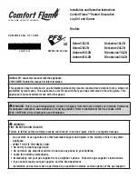 Preview for 1 page of Comfort Flame Amherst18LZN Installation And Operation Instructions Manual