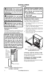 Preview for 12 page of Comfort Flame CDCFNRB Owners Manual And Installation Manual