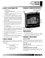 Preview for 3 page of Comfort Glow CBN20, CBP20, SBN20, SBP20, CB Safety Information And Installation Manual