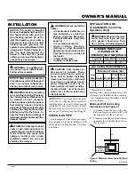 Preview for 7 page of Comfort Glow CCL3930PT Owner'S Operation And Installation Manual