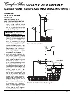 Preview for 8 page of Comfort Glow CDV37N Owner'S Operation And Installation Manual