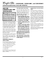 Preview for 4 page of Comfort Glow CGB3924NR Owner'S Operation And Installation Manual