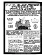 Comfort Glow CGD3924NT Owner'S Operation And Installation Manual предпросмотр