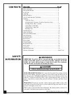 Preview for 2 page of Comfort Glow CGD3924PR Owner'S Operating & Installation Manual