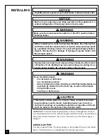 Preview for 8 page of Comfort Glow CGD3924PR Owner'S Operating & Installation Manual