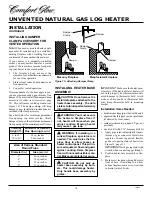 Preview for 10 page of Comfort Glow CGG2618N Owner'S Operation And Installation Manual