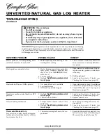 Preview for 20 page of Comfort Glow CGG2618N Owner'S Operation And Installation Manual