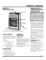 Preview for 3 page of Comfort Glow CGN10A Owner'S Operation And Installation Manual