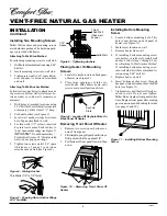 Preview for 8 page of Comfort Glow CGN10LA Owner'S Operation And Installation Manual