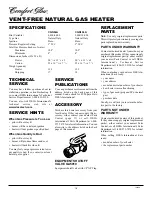 Preview for 16 page of Comfort Glow CGN10LA Owner'S Operation And Installation Manual