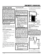 Preview for 7 page of Comfort Glow CGP10LA Owner'S Operation And Installation Manual