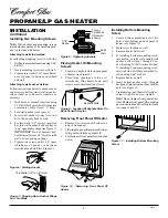 Preview for 8 page of Comfort Glow CGP10LA Owner'S Operation And Installation Manual