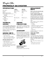 Preview for 16 page of Comfort Glow CGP10LA Owner'S Operation And Installation Manual