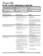 Preview for 14 page of Comfort Glow CGP20TB Owner'S Operation And Installation Manual