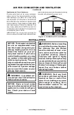 Preview for 8 page of Comfort Glow CRL2718NA Owner'S Operation And Installation Manual