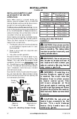 Preview for 12 page of Comfort Glow CRL2718NA Owner'S Operation And Installation Manual