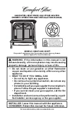 Preview for 1 page of Comfort Glow CSBNT Owner'S Operation And Installation Manual