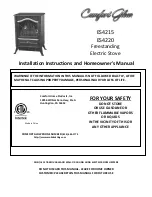 Comfort Glow ES4215 Installation Instructions And Homeowner'S Manual preview