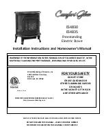 Preview for 1 page of Comfort Glow ES4830 Installation Instructions And Homeowner'S Manual