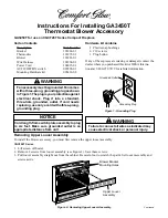 Comfort Glow GA3450T Instructions preview