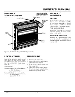 Preview for 3 page of Comfort Glow RADIANT FLAME RFN28TD Owner'S Operation And Installation Manual