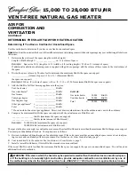 Preview for 6 page of Comfort Glow RADIANT FLAME RFN28TD Owner'S Operation And Installation Manual