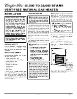 Preview for 8 page of Comfort Glow RADIANT FLAME RFN28TD Owner'S Operation And Installation Manual