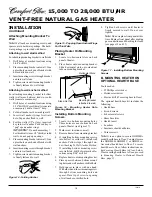 Preview for 10 page of Comfort Glow RADIANT FLAME RFN28TD Owner'S Operation And Installation Manual