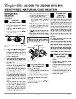 Preview for 14 page of Comfort Glow RADIANT FLAME RFN28TD Owner'S Operation And Installation Manual