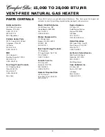 Preview for 20 page of Comfort Glow RADIANT FLAME RFN28TD Owner'S Operation And Installation Manual