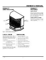 Предварительный просмотр 3 страницы Comfort Glow S26NT Owner'S Operation And Installation Manual