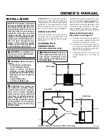 Предварительный просмотр 7 страницы Comfort Glow S26NT Owner'S Operation And Installation Manual