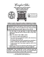 Comfort Glow (VENT-FREE) GAS STOVE HEATER Owner'S Operating & Installation Manual предпросмотр