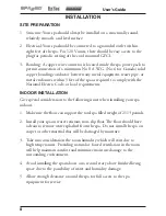 Preview for 8 page of Comfort Line Products STG-1 Owner'S Manual