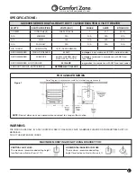 Предварительный просмотр 3 страницы Comfort Zone CZ260ER Series Manual