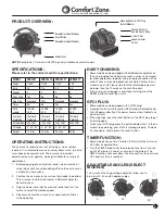 Preview for 3 page of Comfort Zone CZBC Series Manual