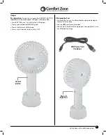 Предварительный просмотр 3 страницы Comfort Zone CZPF402AS2-EC Owner'S Manual