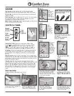 Preview for 3 page of Comfort Zone CZST181R Series Quick Start Manual