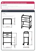 Предварительный просмотр 2 страницы comfortel Clara Salon Trolley 7026 Owner'S Manual