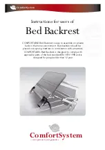 Preview for 1 page of ComfortSystem Bed Backrest Instruction For Users