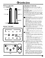 Preview for 3 page of ComfortZone CZTF361R Series Manual