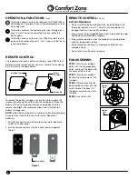 Preview for 4 page of ComfortZone CZTF361R Series Manual