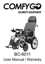 Comfy Go Mobility BC-6011 User Manual And Warranty предпросмотр