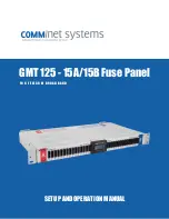 Предварительный просмотр 1 страницы Comm Net Systems GMT 125-15A Setup And Operation Manual