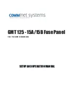 Предварительный просмотр 3 страницы Comm Net Systems GMT 125-15A Setup And Operation Manual