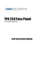 Предварительный просмотр 3 страницы Comm Net Systems TPA 250 Fuse Panel Series Setup And Operation Manual